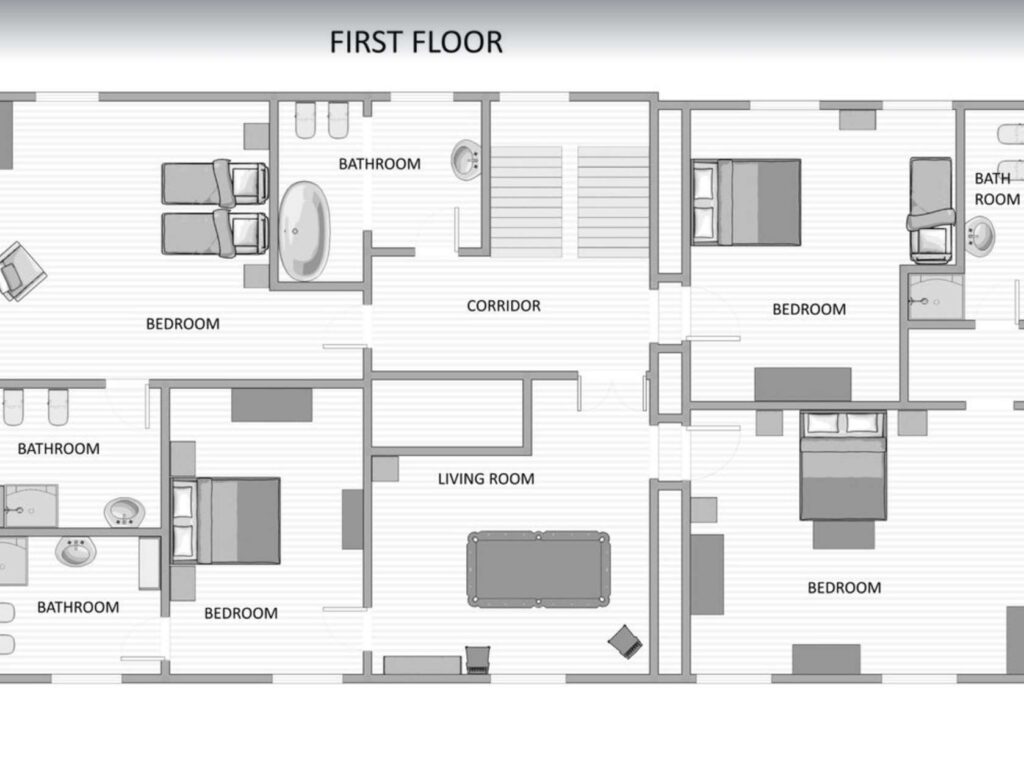 Schematic of first floor